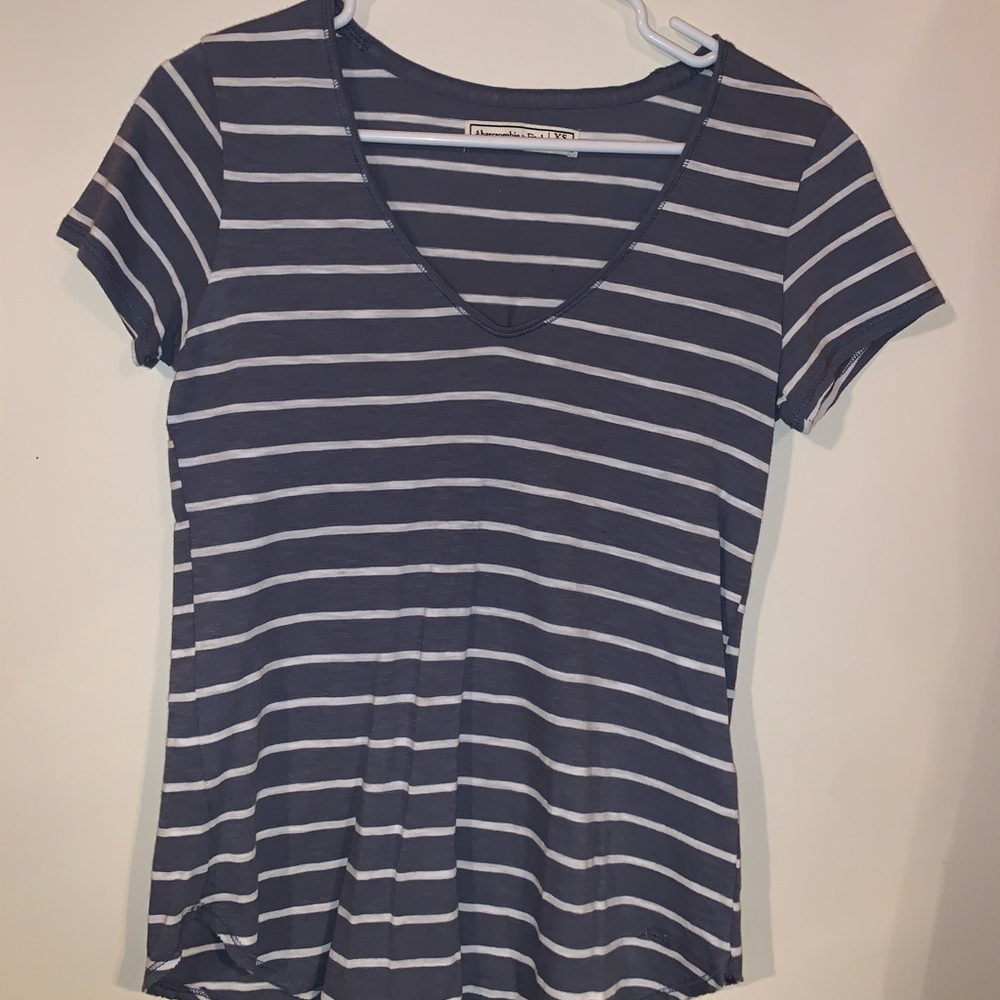 Grey and white T-shirt